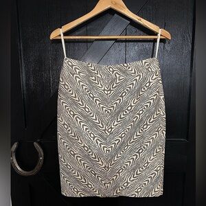 Anthropologie Postmark Wood Grain Print Pencil Skirt Women’s Size 4 Work Office
